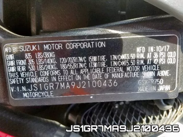 JS1GR7MA9J2100436 фото 2