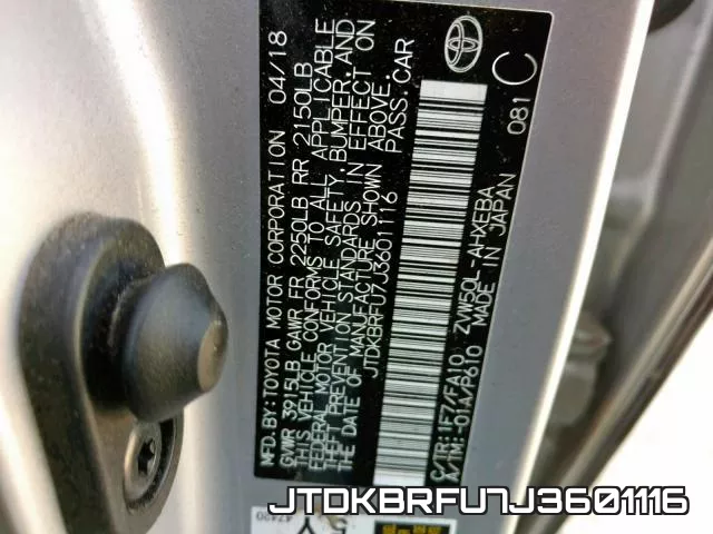 JTDKBRFU7J3601116 фото 2