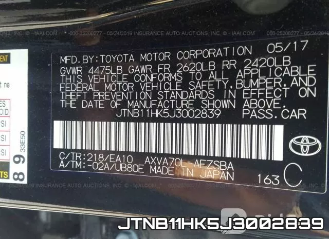 JTNB11HK5J3002839 фото 10