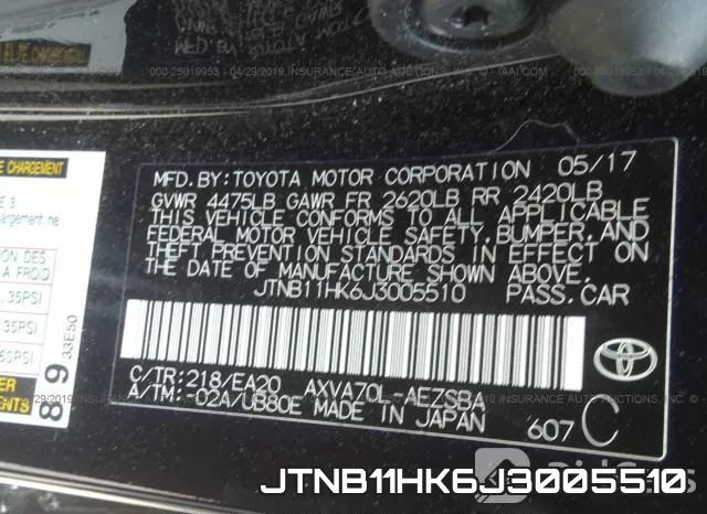 JTNB11HK6J3005510 фото 10