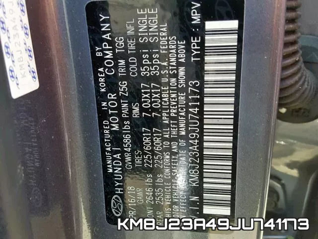 KM8J23A49JU741173 фото 2
