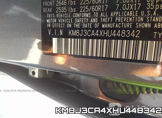 KM8J3CA4XHU448342 фото 10
