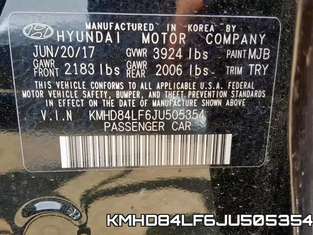KMHD84LF6JU505354 фото 2