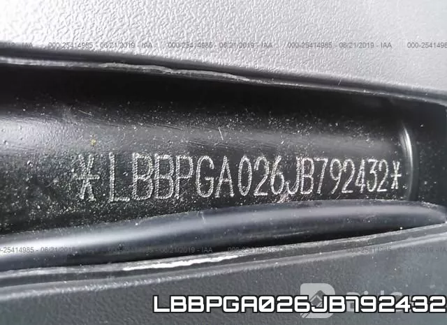 LBBPGA026JB792432 фото 2