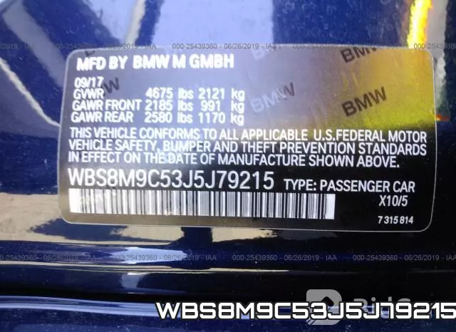 WBS8M9C53J5J79215 фото 10