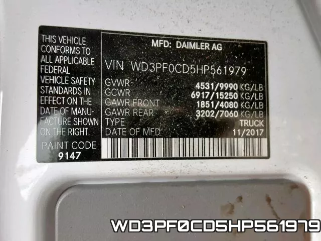 WD3PF0CD5HP561979 фото 2