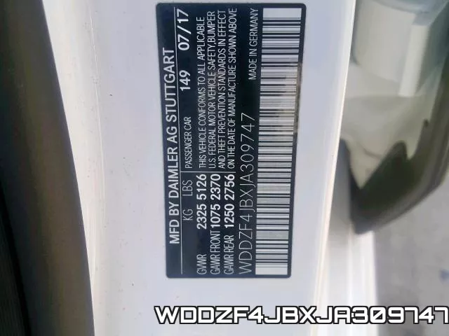 WDDZF4JBXJA309747 фото 2