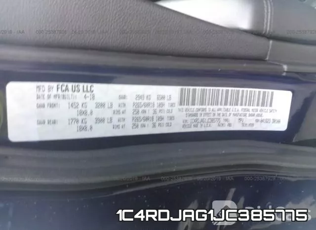 1C4RDJAG1JC385775 фото 10