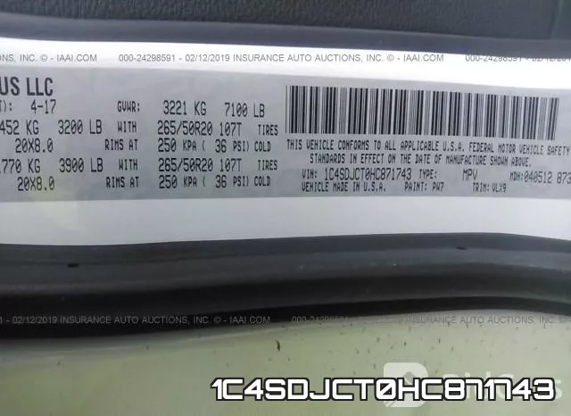 1C4SDJCT0HC871743 фото 10