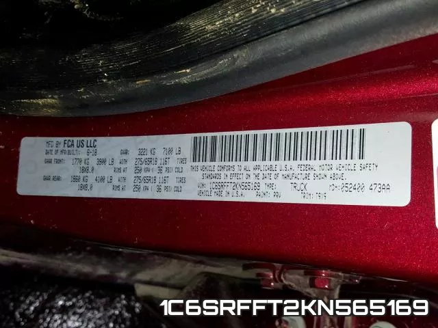 1C6SRFFT2KN565169 фото 2