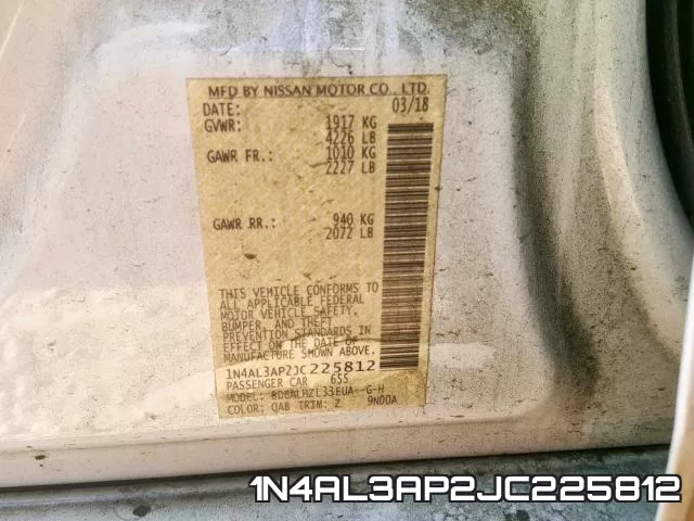 1N4AL3AP2JC225812 фото 2
