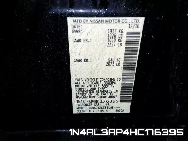 1N4AL3AP4HC176395 фото 2
