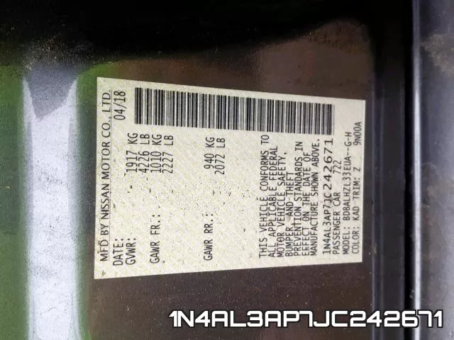 1N4AL3AP7JC242671 фото 2