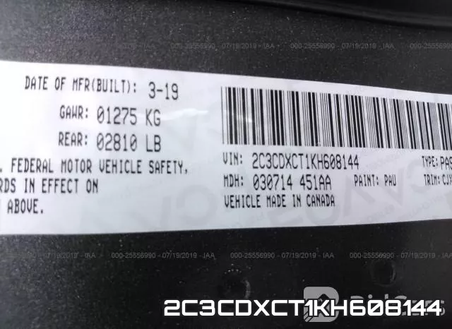 2C3CDXCT1KH608144 фото 10