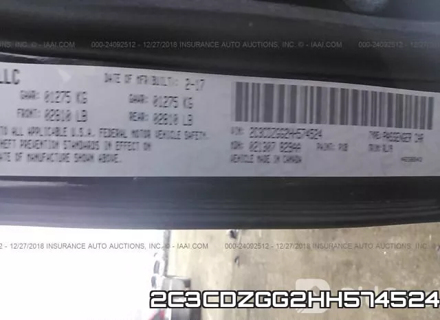 2C3CDZGG2HH574524 фото 10