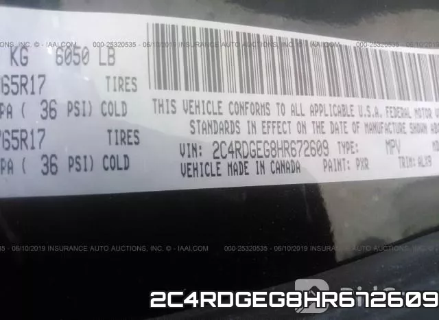 2C4RDGEG8HR672609 фото 9