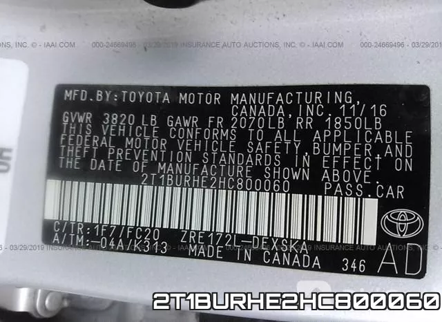 2T1BURHE2HC800060 фото 10