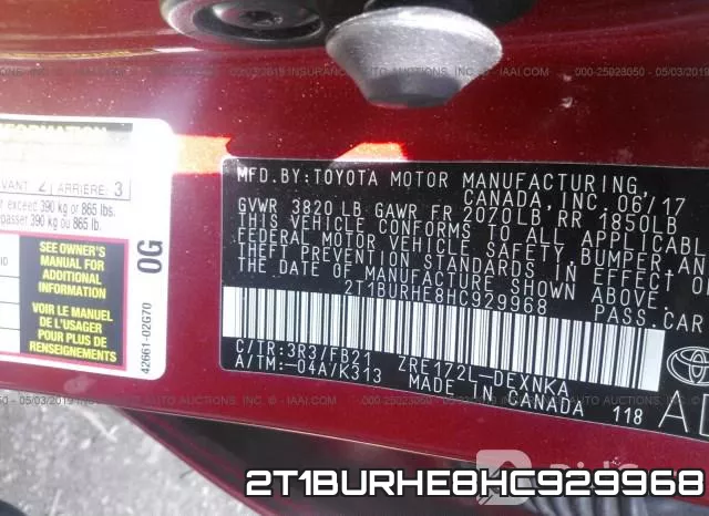 2T1BURHE8HC929968 фото 10