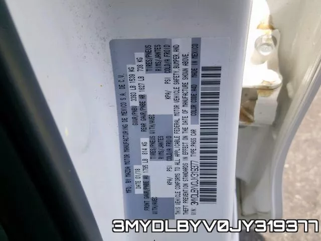 3MYDLBYV0JY319377 фото 2
