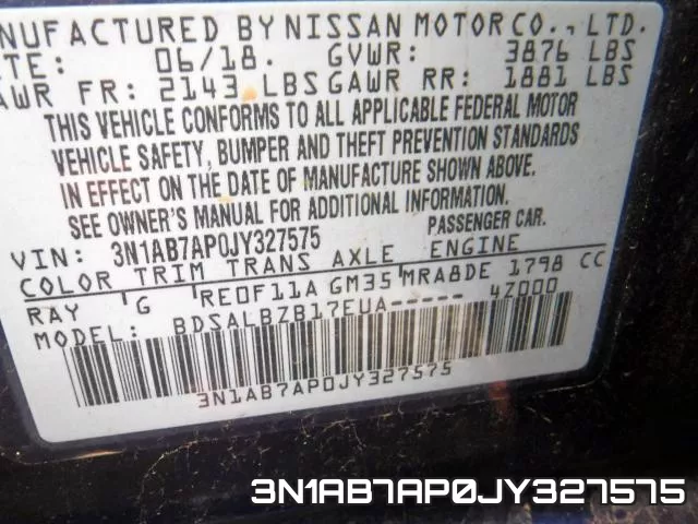3N1AB7AP0JY327575 фото 2
