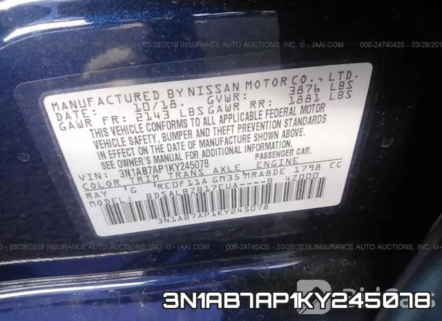 3N1AB7AP1KY245078 фото 10