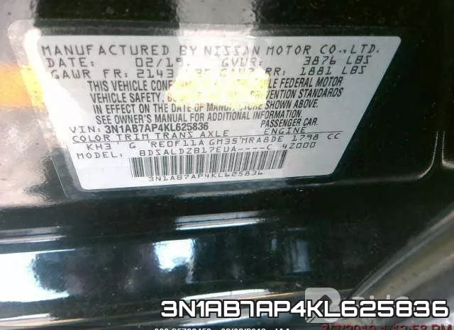 3N1AB7AP4KL625836 фото 10