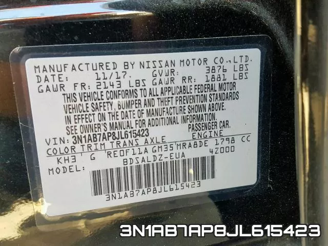 3N1AB7AP8JL615423 фото 2