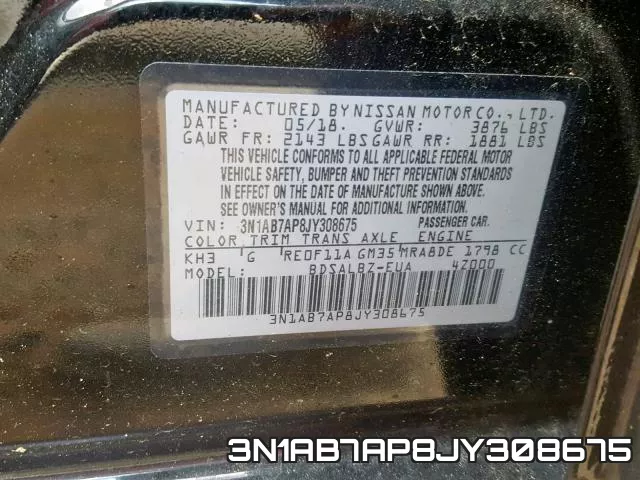 3N1AB7AP8JY308675 фото 2