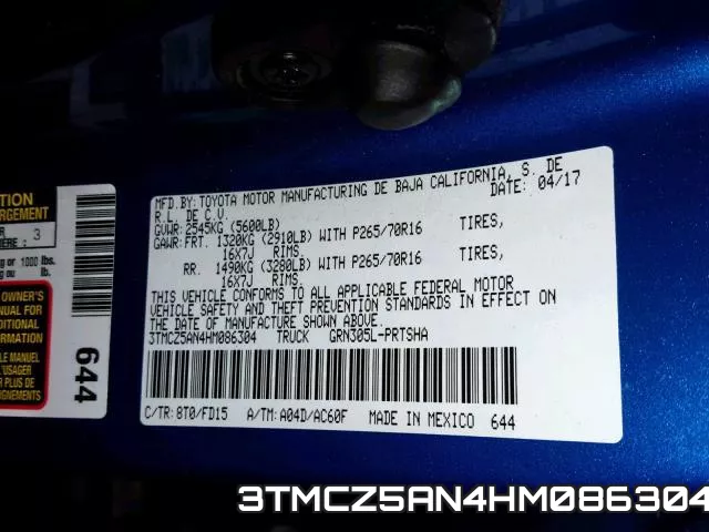 3TMCZ5AN4HM086304 фото 2