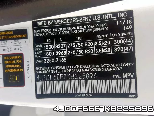 4JGDF6EE7KB225896 фото 2