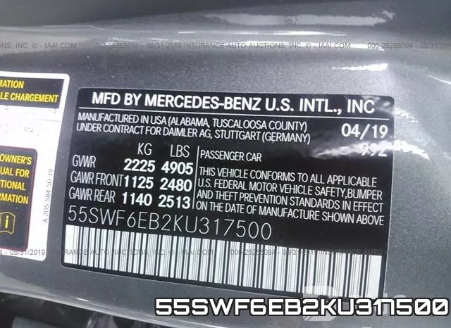 55SWF6EB2KU317500 фото 10