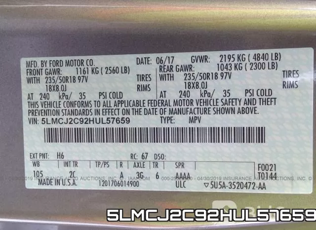 5LMCJ2C92HUL57659 фото 10