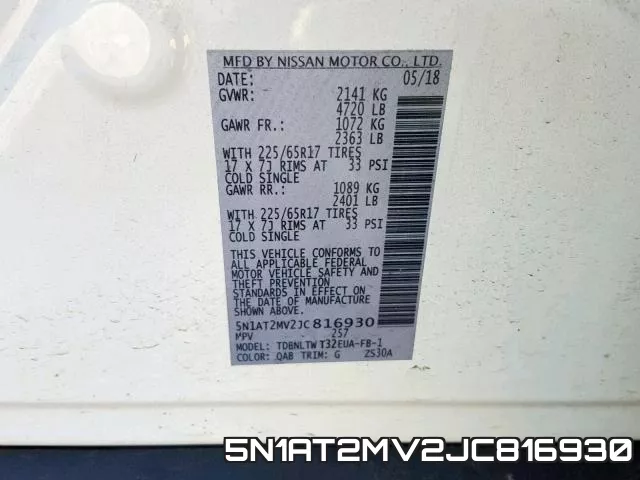 5N1AT2MV2JC816930 фото 2