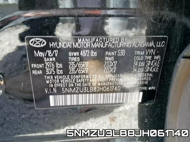 5NMZU3LB8JH061740 фото 2