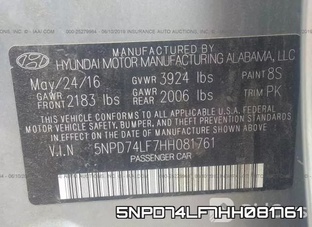 5NPD74LF7HH081761 фото 10