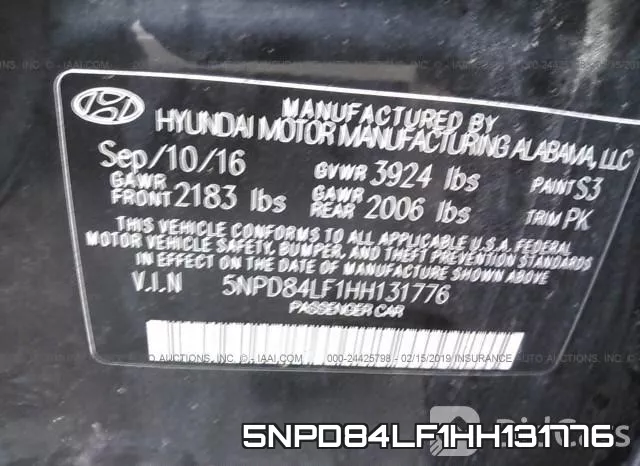 5NPD84LF1HH131776 фото 10