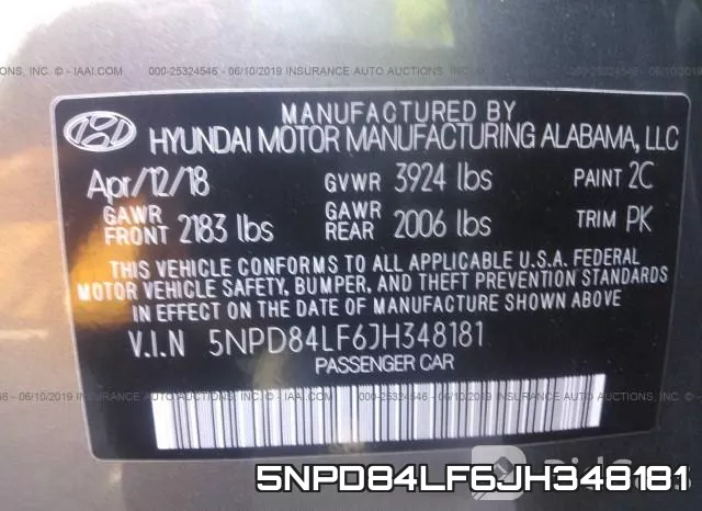 5NPD84LF6JH348181 фото 10