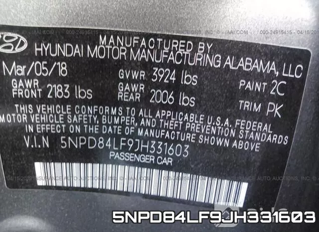5NPD84LF9JH331603 фото 10