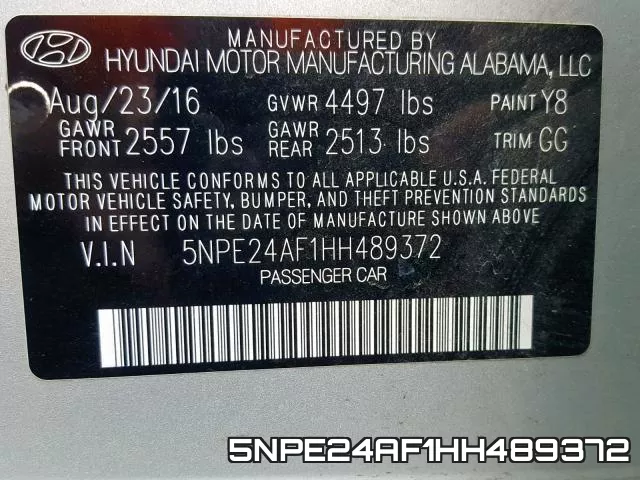 5NPE24AF1HH489372 фото 2