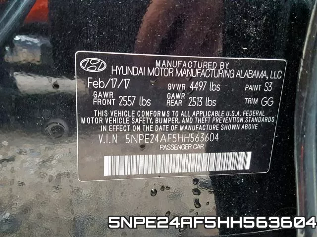5NPE24AF5HH563604 фото 2