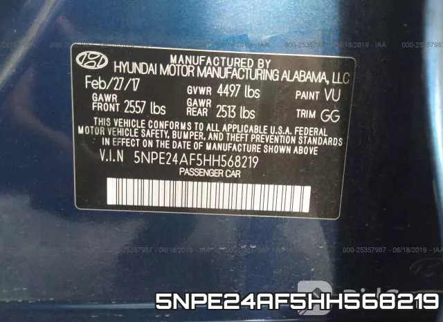 5NPE24AF5HH568219 фото 10