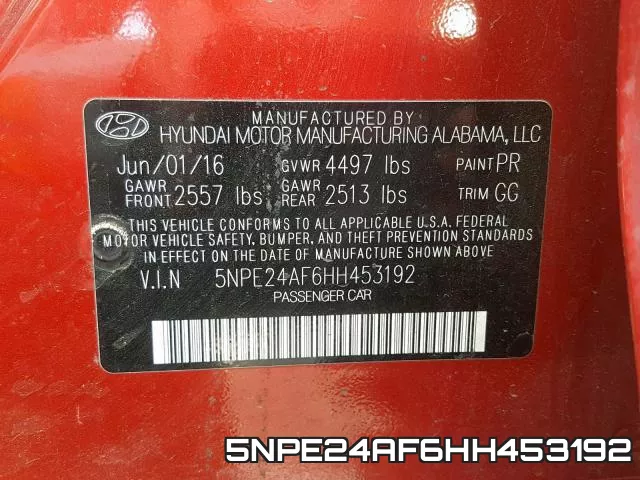 5NPE24AF6HH453192 фото 2