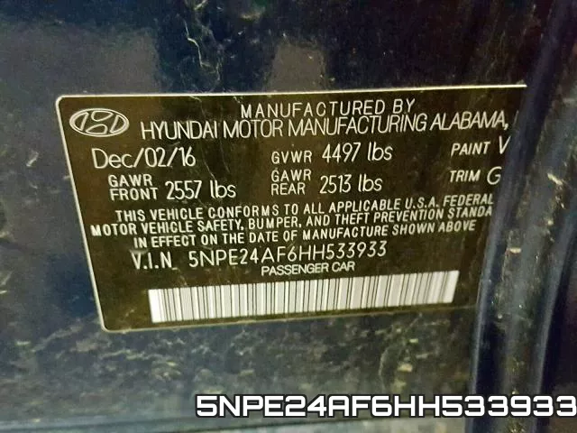 5NPE24AF6HH533933 фото 2