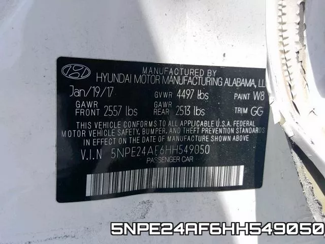 5NPE24AF6HH549050 фото 2
