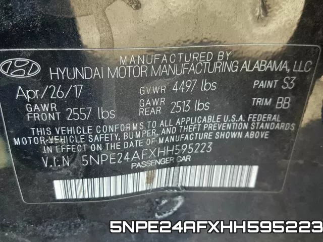 5NPE24AFXHH595223 фото 2
