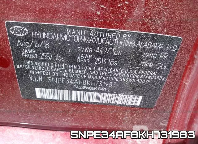 5NPE34AF8KH731983 фото 10