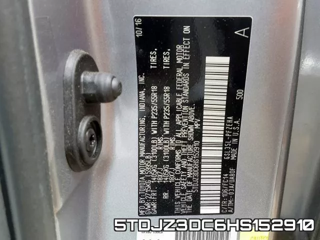 5TDJZ3DC6HS152910 фото 2