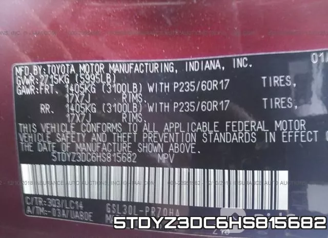 5TDYZ3DC6HS815682 фото 10