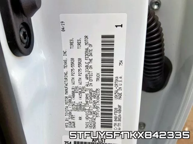 5TFUY5F17KX842335 фото 2