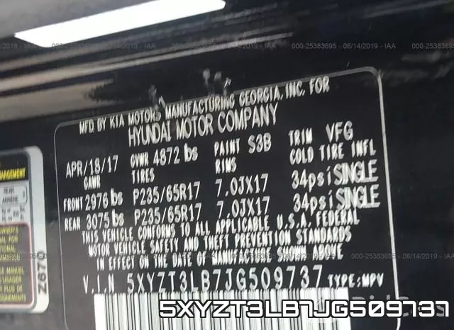 5XYZT3LB7JG509737 фото 10